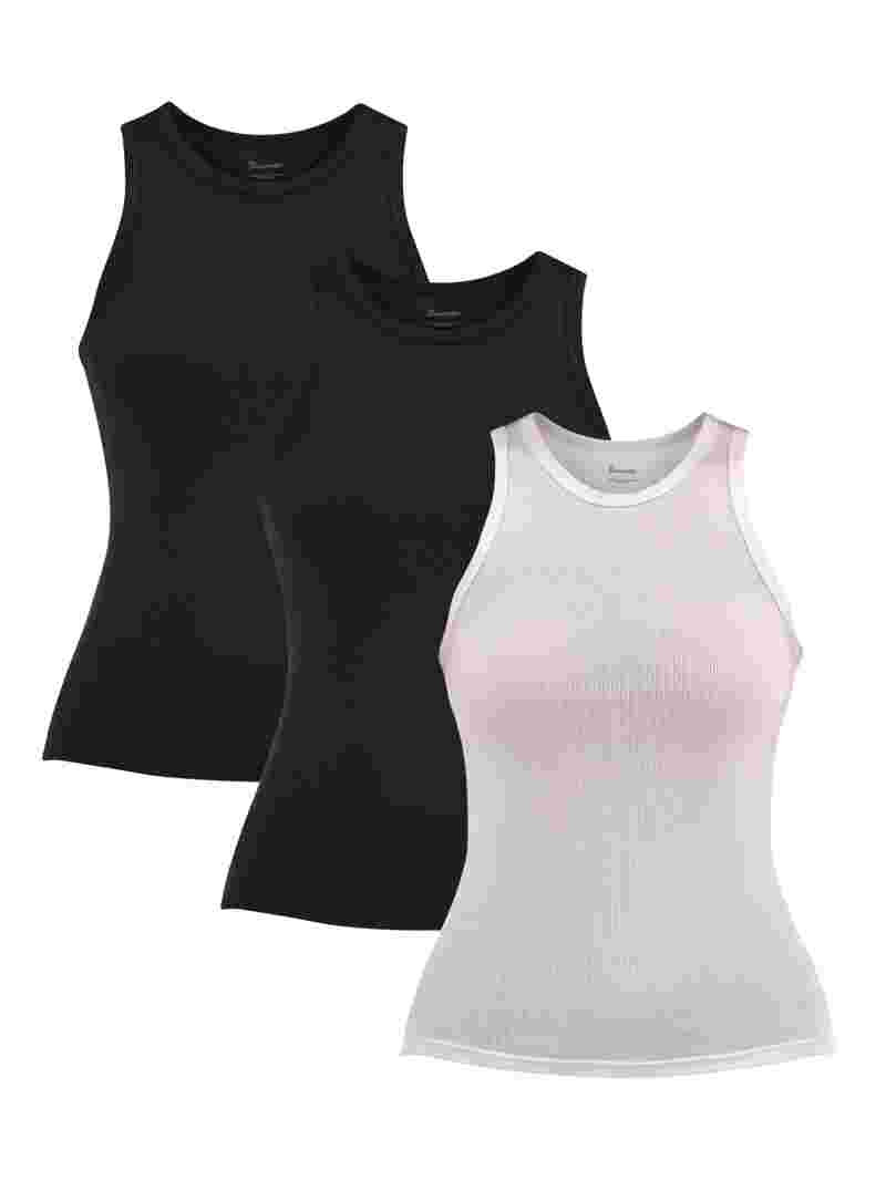 No Boundaries High Neck Tank Top, Women's, 3-Pack, Sizes XXS-XXL | Walmart (US)