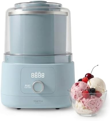 Martha Stewart Ice Cream Maker, 2 Quart Double-Insulated Freezer Bowl, Sorbet & Frozen Yogurt, Re... | Amazon (US)