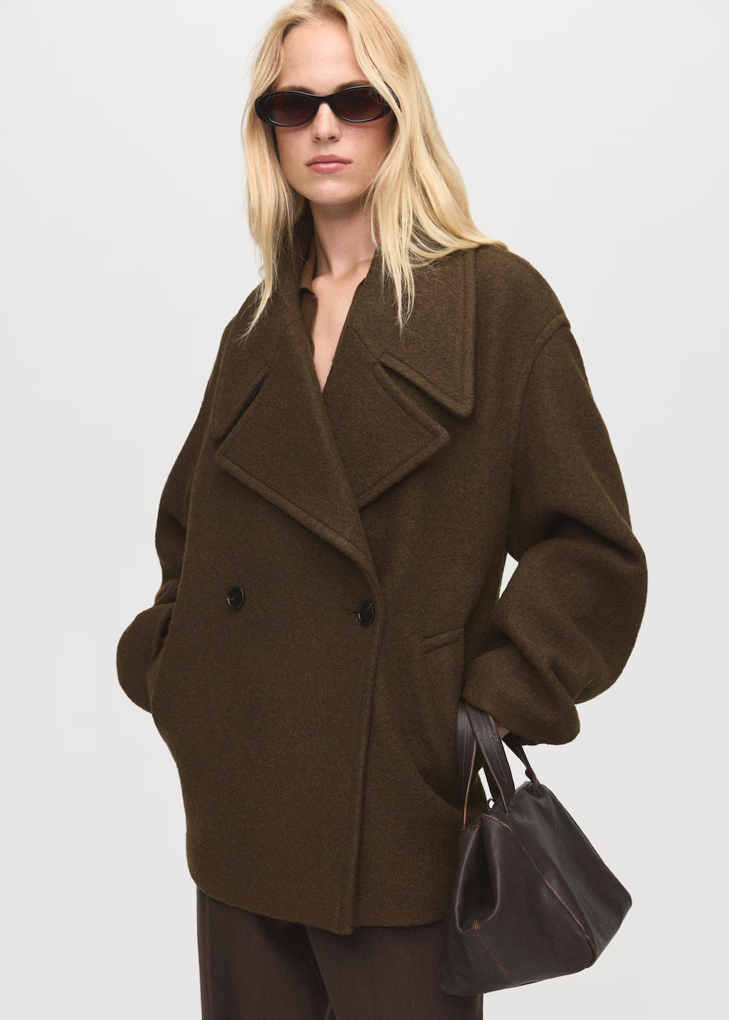 Oversized wool coat with maxi lapels | Mango (US/MX/AU)