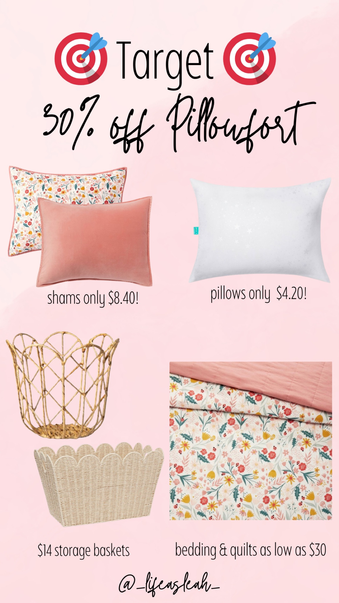 You can get 30% off bedroom essentials with Pillowfort as part of Target circle week! These pillows are the perfect sham fillers we use for our kiddos and right now they’re only $4! 🤯 definitely a time to take advantage. I’ve linked my favorite finds for Lettie’s toddler room upgrade along with many other styles! 
 

#LTKkids #LTKxTarget #LTKsalealert