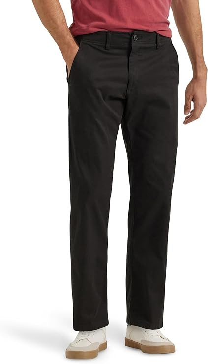 Lee Men's Extreme Motion Flat Front Regular Straight Pant | Amazon (US)