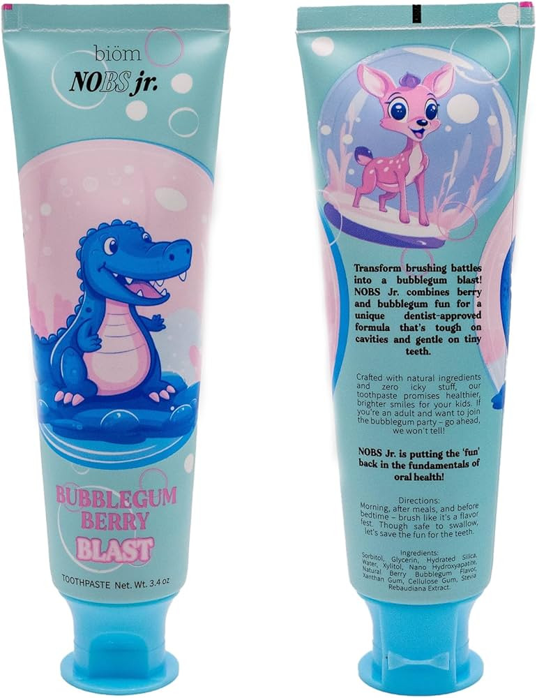 NOBS Jr. Kids Nano Hydroxyapatite Toothpaste – Fluoride Free, SLS-Free, Remineralizing - Dentis... | Amazon (US)