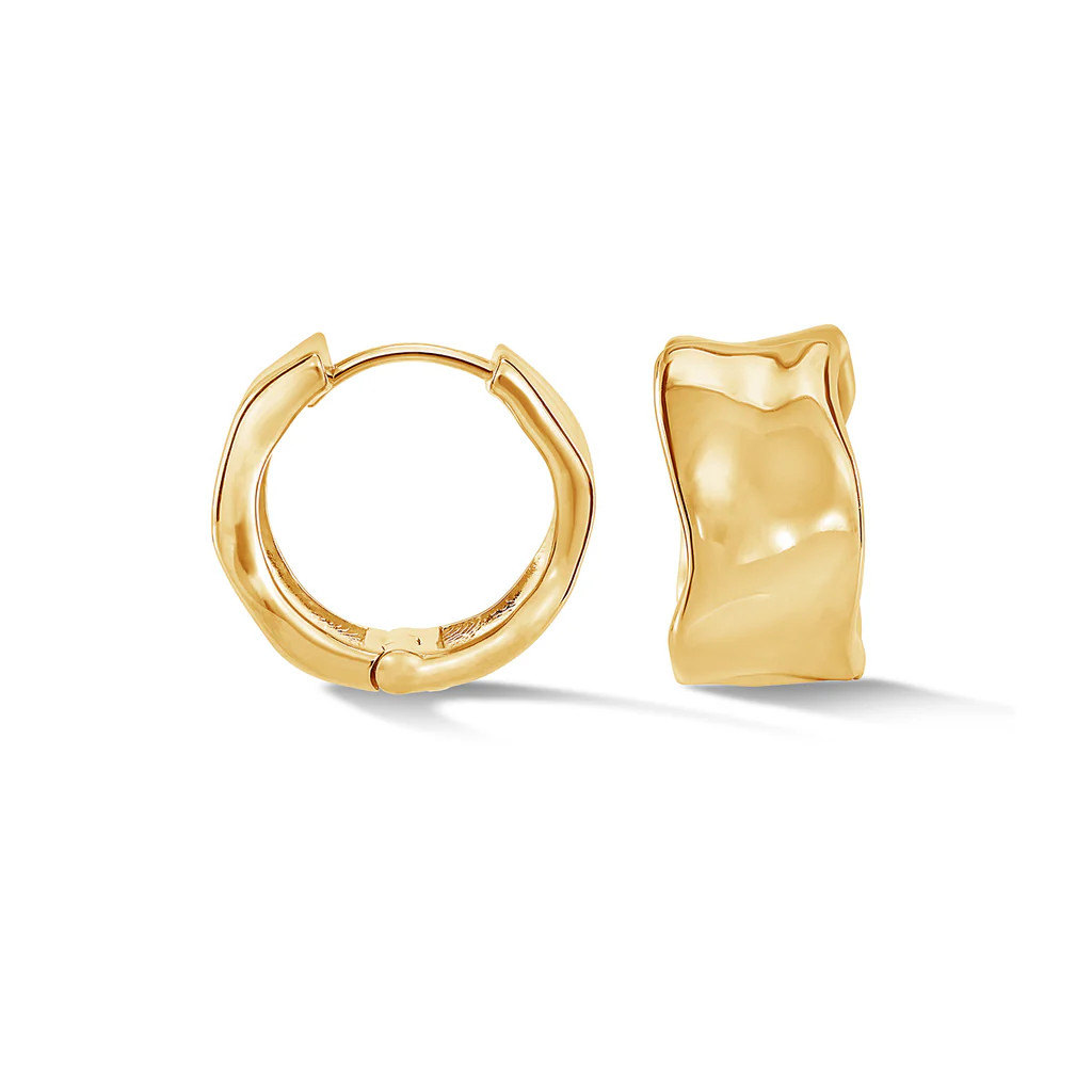 Wide Waterfall Huggie Hoops | Dower & Hall (Global)