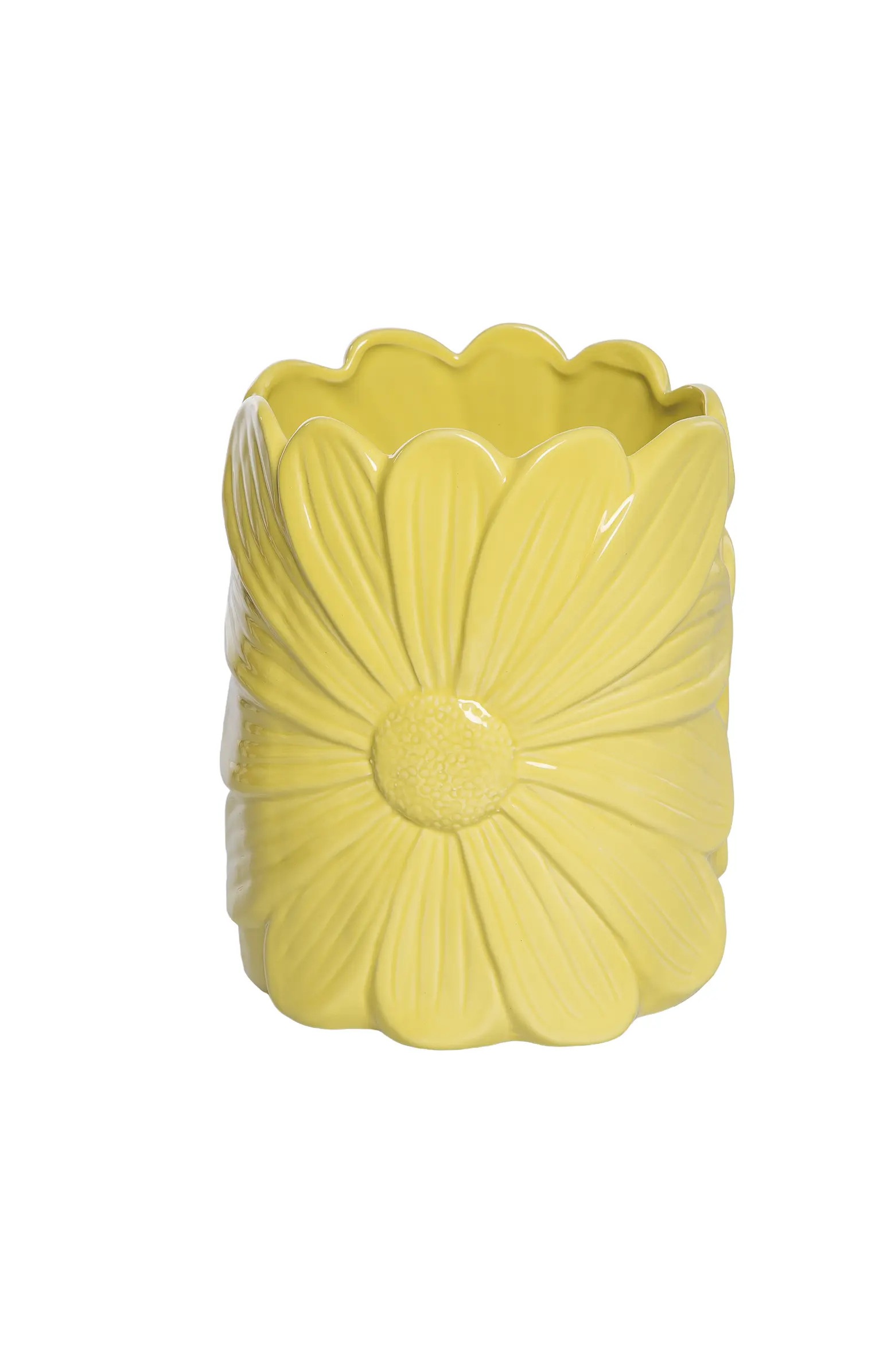 Transpac Dolomite Daisy Planter Yellow for Spring Garden Decor | Nordstrom | Nordstrom