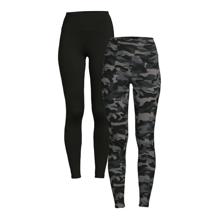 Feathers Women's Active Fleece Leggings, 2-Pack | Walmart (US)