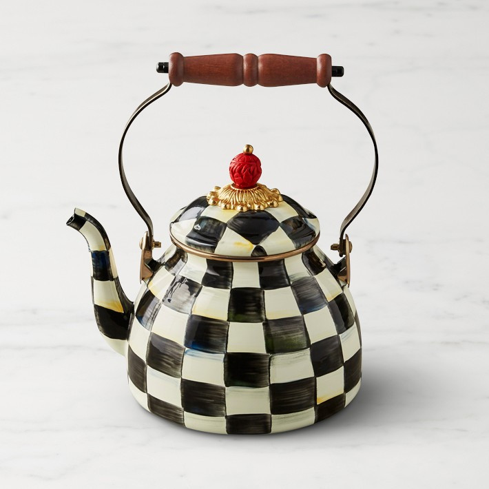 MacKenzie-Childs Courtly Check Teakettle | Williams-Sonoma
