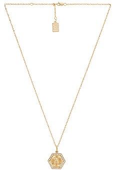 MIRANDA FRYE Hexagon Charm & Eleanor Chain Necklace in Gold from Revolve.com | Revolve Clothing (Global)