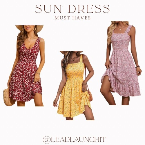 ☀️ SUN DRESS MUST HAVES ☀️
Your summer style starts here! These adorable sundresses are flirty, flattering, and perfect for everything from beach days to brunch dates. 🌸💛🌺

Which one’s your fave — red floral, sunny yellow, or soft pink? Tap to shop directly from my LTK page!
🛍️ Download the LTK app & follow me @leadlaunchit for more summer style inspo!

#SummerStyle #SundressSeason #LTKFinds #LTKStyle #ShopMyLook #LTKMustHaves #SummerFashion #OutfitInspo

#LTKStyleTip #LTKSummerEdit