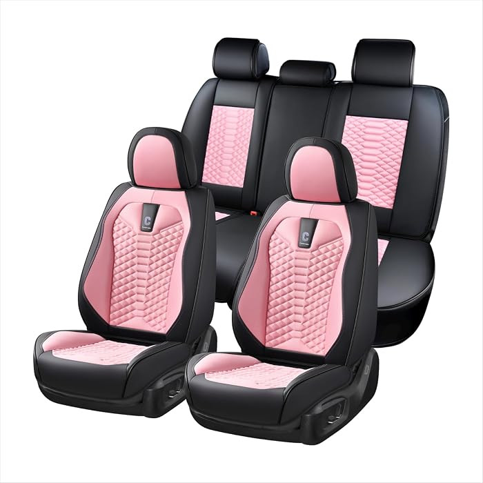 Coverado Car Seat Covers Full Set, 5 Seats Universal Seat Covers for Cars, Breathable Fabric& Fau... | Amazon (US)
