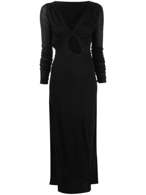 Rick Owens Lilies Asymmetric cut-out Detail Maxi Dress - Farfetch | Farfetch Global