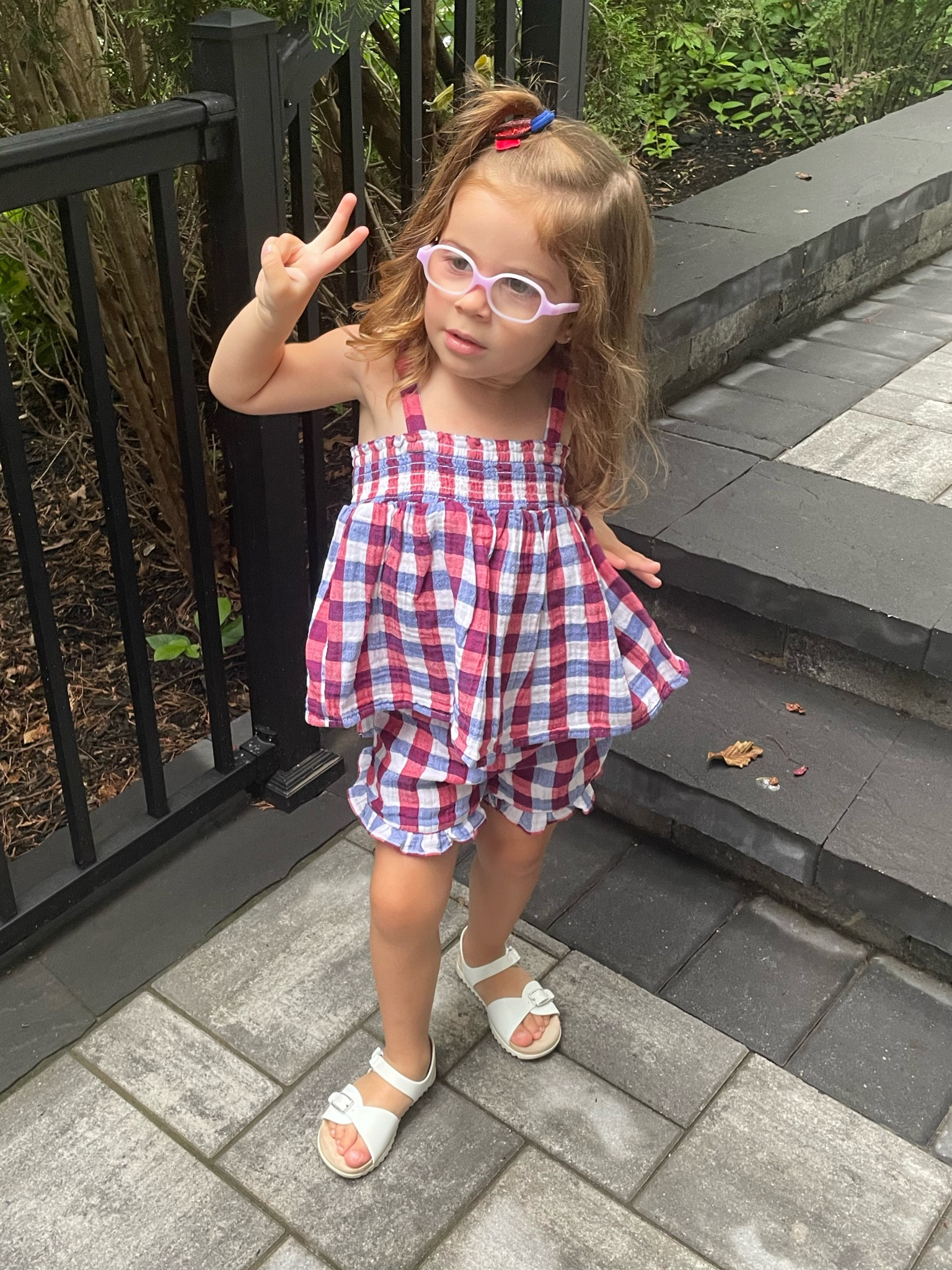 Target kids gingham 
Target baby gingham 
Plaid kids outfit 
Plaid baby outfit
Red white & blue gingham short set 

#LTKunder50 #LTKfamily #LTKkids