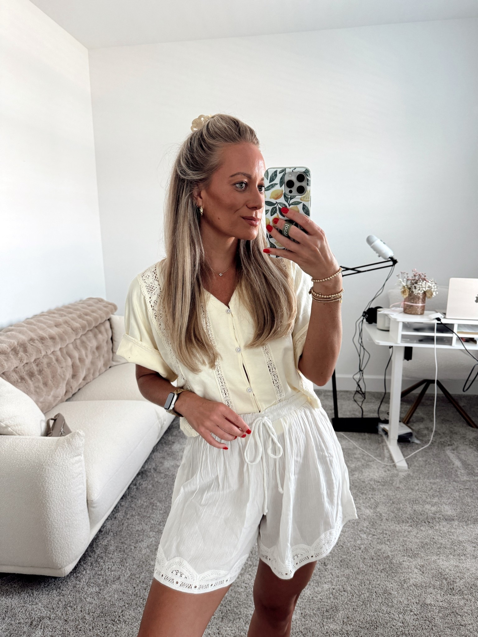 Aerie Sale - everything is 30-70% off! Wearing a small in top & shorts

summer outfit, summer style, MDW, butter yellow top, June fashion, Amazon bag look for less, designer bag look for less, tan flip flops, lemon phone case, vacation outfit, aerie sale, weekend fit, flowy outfit 

#LTKSummerEdit #LTKSaleAlert