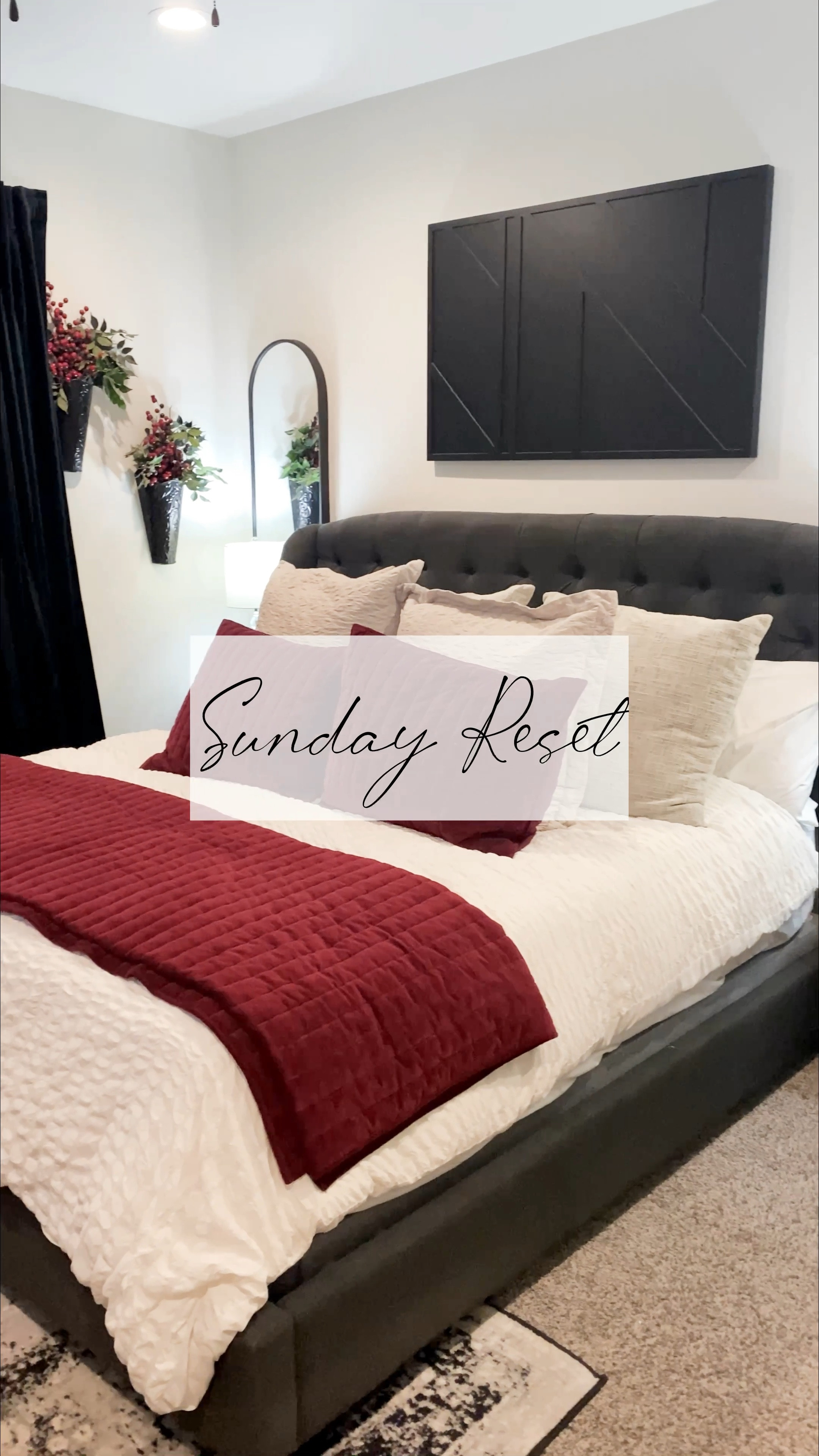 Bedding, duvet cover, velvet bedding, velvet curtains, master bedroom, bedroom decor, white bedding, farmhouse bed, tuft bed, tufted bed frame, king bed 

#LTKhome