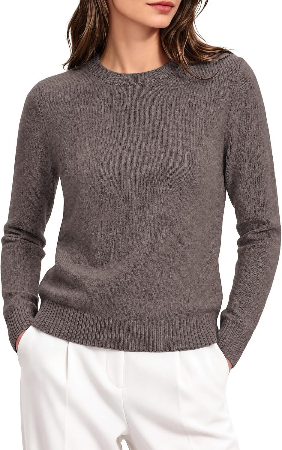 GRACE KARIN Cashmere Sweaters for Women Crewneck Merino Wool Fall Sweater | Amazon (US)