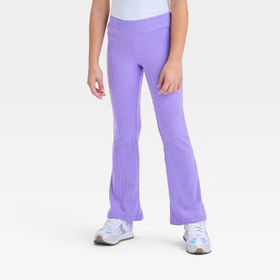 Girls' Ribbed Flare Leggings - Cat & Jack™ | Target