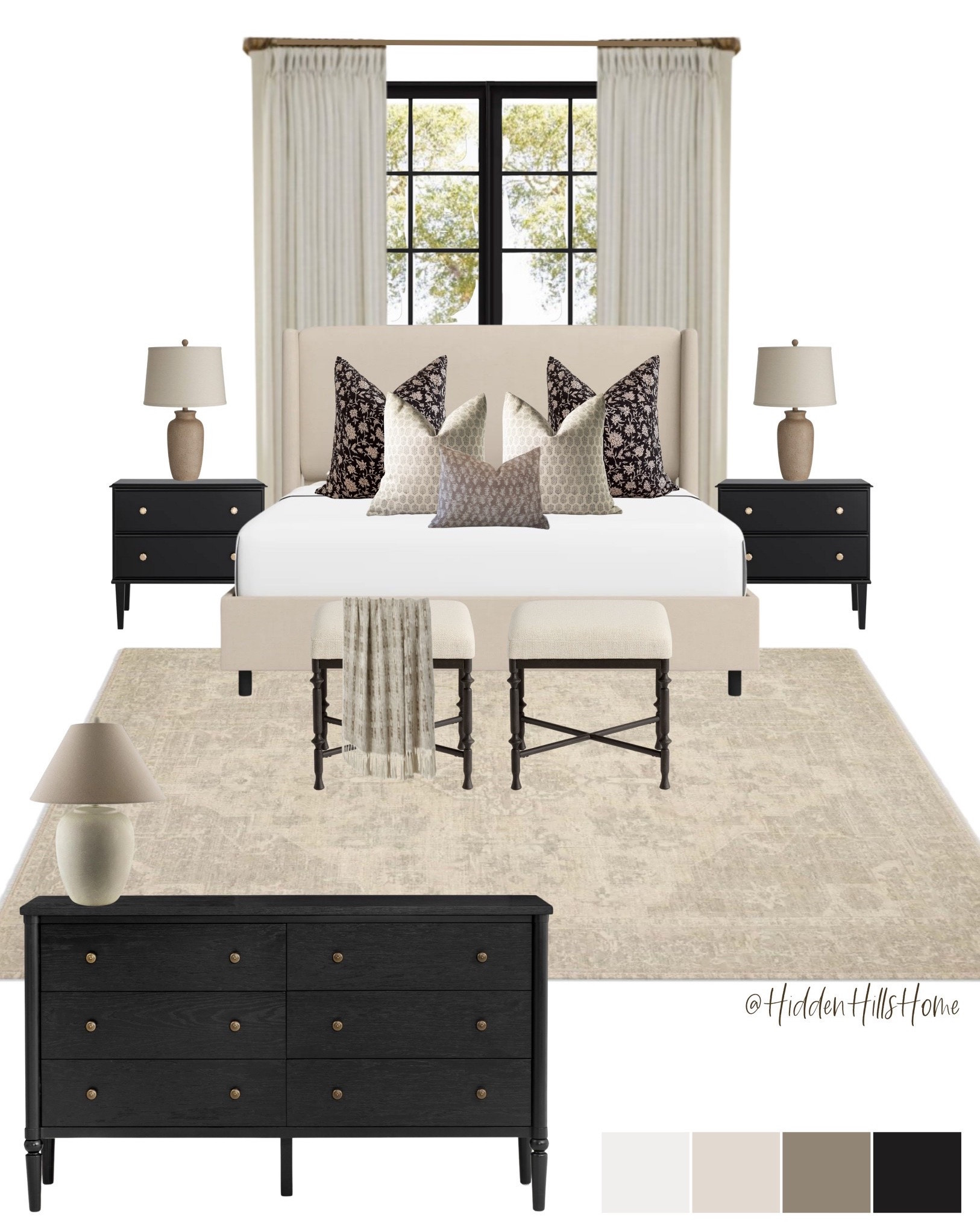 Master bedroom decor ideas, cozy bedroom mood board, Tilly bed, home decor ideas, nightstands, bedding, dreamy bedroom design, bedroom rug, curtains, dresser #bedroom

#LTKHome #LTKSaleAlert #LTKSeasonal