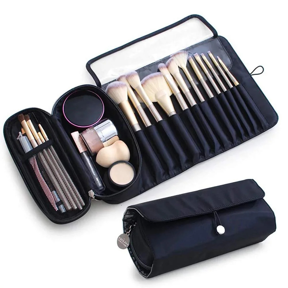 Portable Makeup Brush Organizer, Makeup Brush Holder for Travel Hold 20+ Brushes Cosmetic Bag Mak... | Walmart (US)
