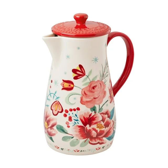 The Pioneer Woman Merry Meadow Stoneware Pitcher with Lid | Walmart (US)