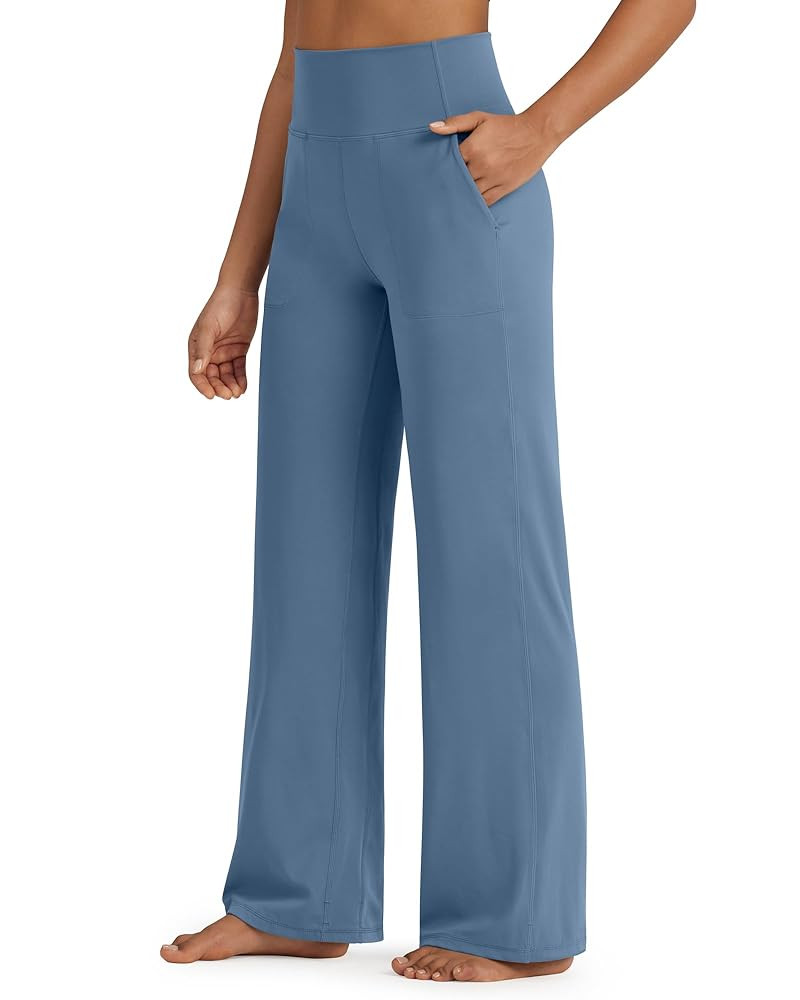 G4Free BareFeel High Stretch Yoga Pants Women Soft High Waisted Casual Wide Leg Pants with Pocket... | Amazon (US)