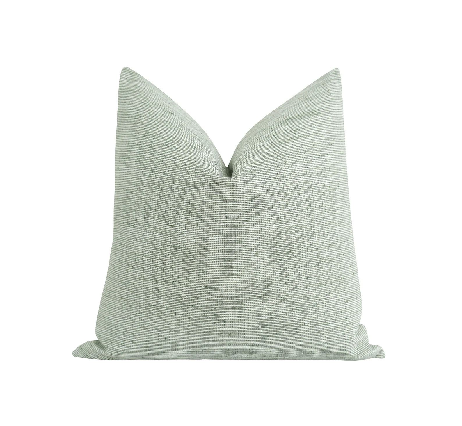 Tweed Textured Pillow Cover in Seaglass Green, Green White Woven Pillow Cover, 18 20 22 24 Green ... | Etsy (US)