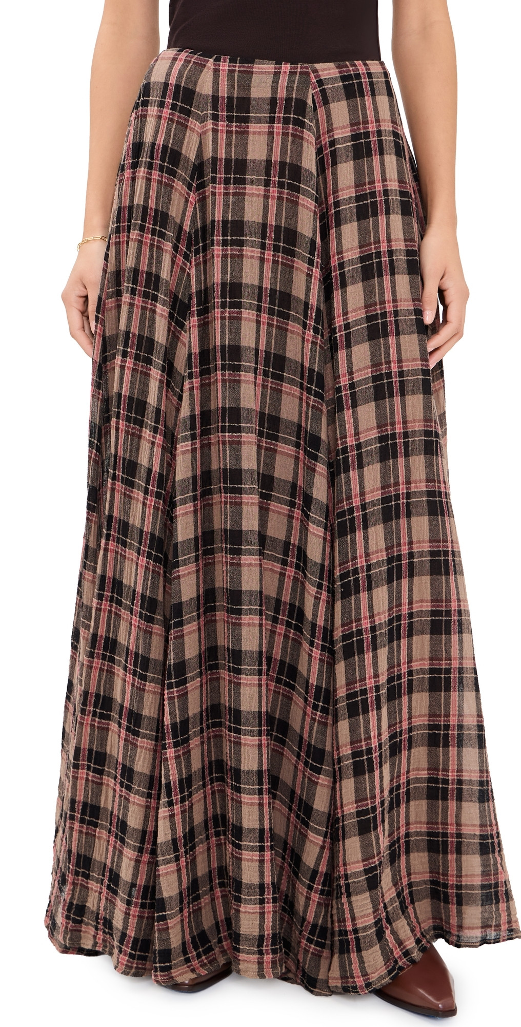 Free People Ives Maxi Skirt Chocolate Combo M | Shopbop