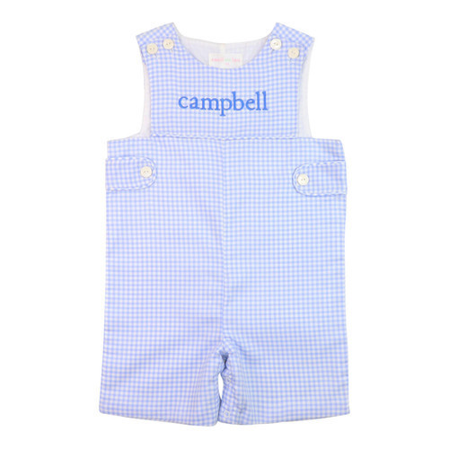 Blue Gingham Tab Jon Jon | Cecil and Lou