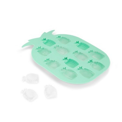 Blush Silicone Mold Pineapple Ice Cube Tray Shapes- Makes 12 Pineapple Ice Cubes - Dishwasher Safe Silicone Reusable Ice Cube Mold Aqua Set of 1 | Target