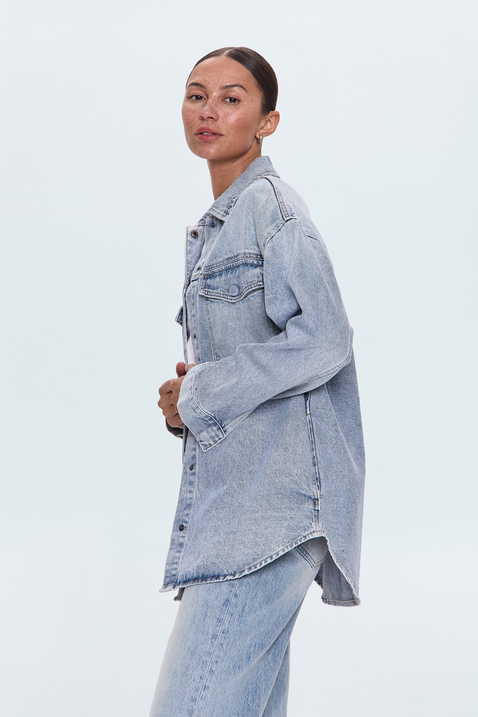Mandy Oversized Shacket - Paloma | Pistola Denim