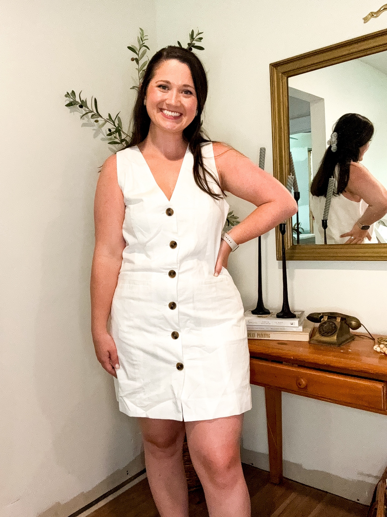 White dress. Summer dress 