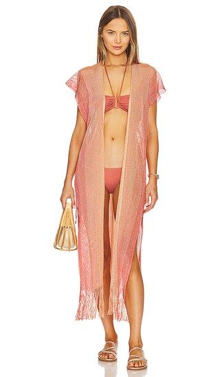 Coral Queen Long Caftan in Coral | Revolve Clothing (Global)