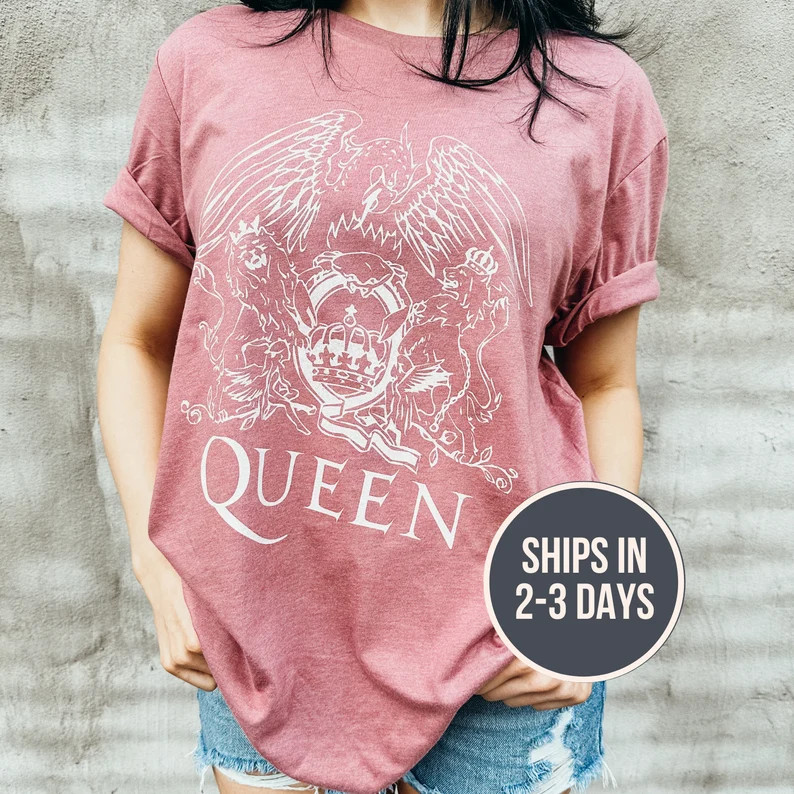 Queen Shirt, Queen Band Tee, Vintage Band Tee, Retro Vintage Old School, Oversized Graphic Tee, G... | Etsy (US)