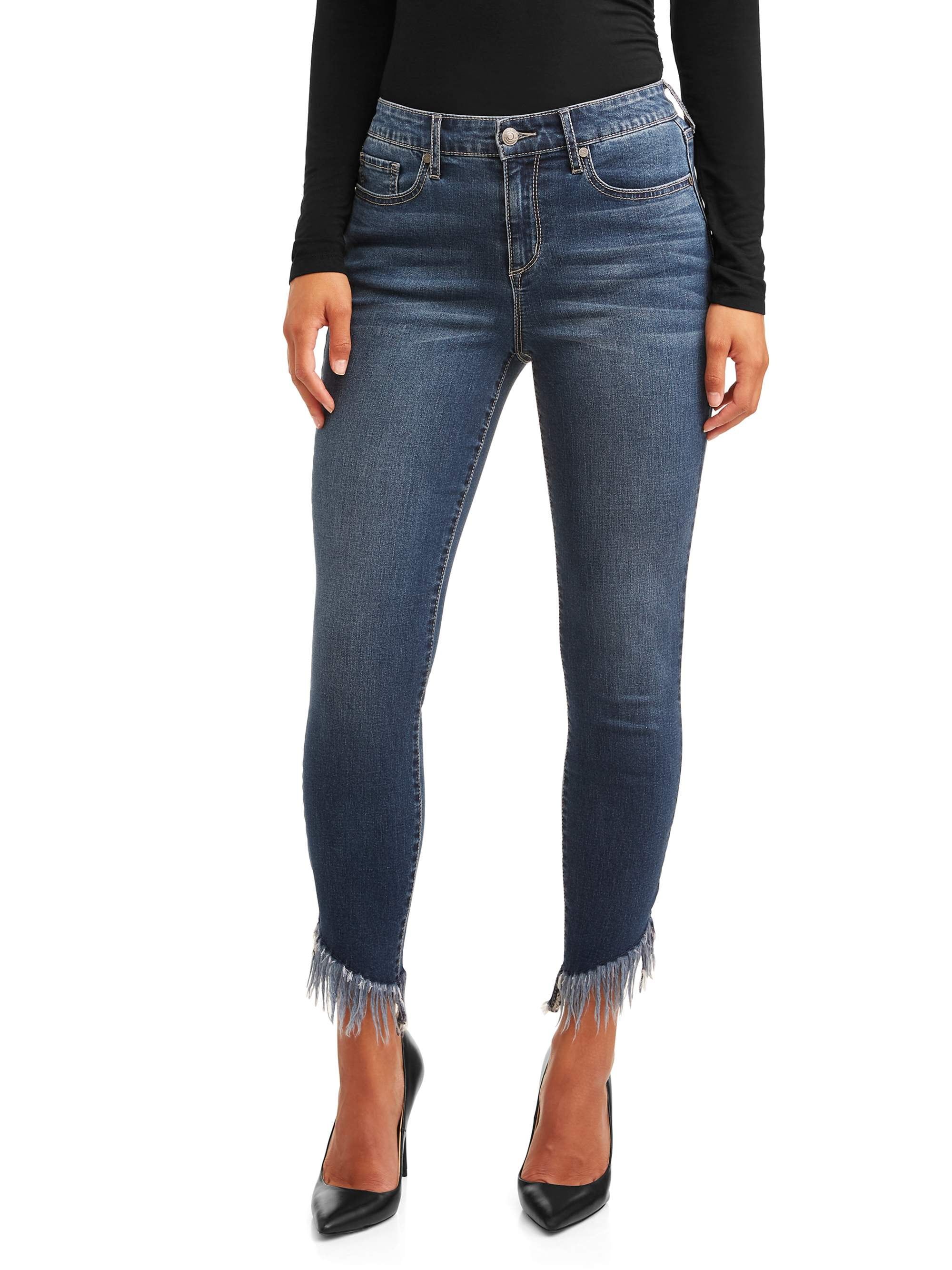 Sofia Jeans Rosa Curvy High Waist Fringed Hem Ankle Jean Women's (Dark) | Walmart (US)