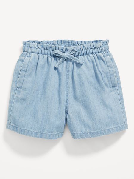 Ruffled Chambray Pull-On Shorts for Toddler Girls | Old Navy (US)