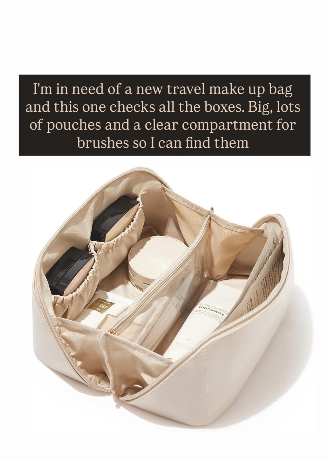 Travel make up bag. Cosmetic bag. Travel organization. 

#LTKTravel #LTKCyberWeek #LTKBeauty