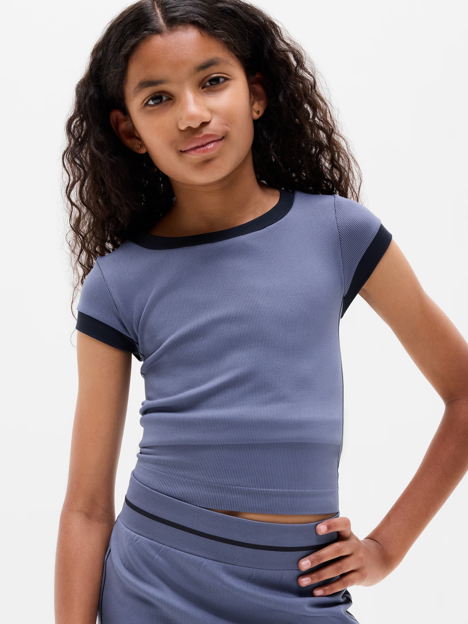 Athleta Girl Rise Above Rib Finish Line Tee | Athleta