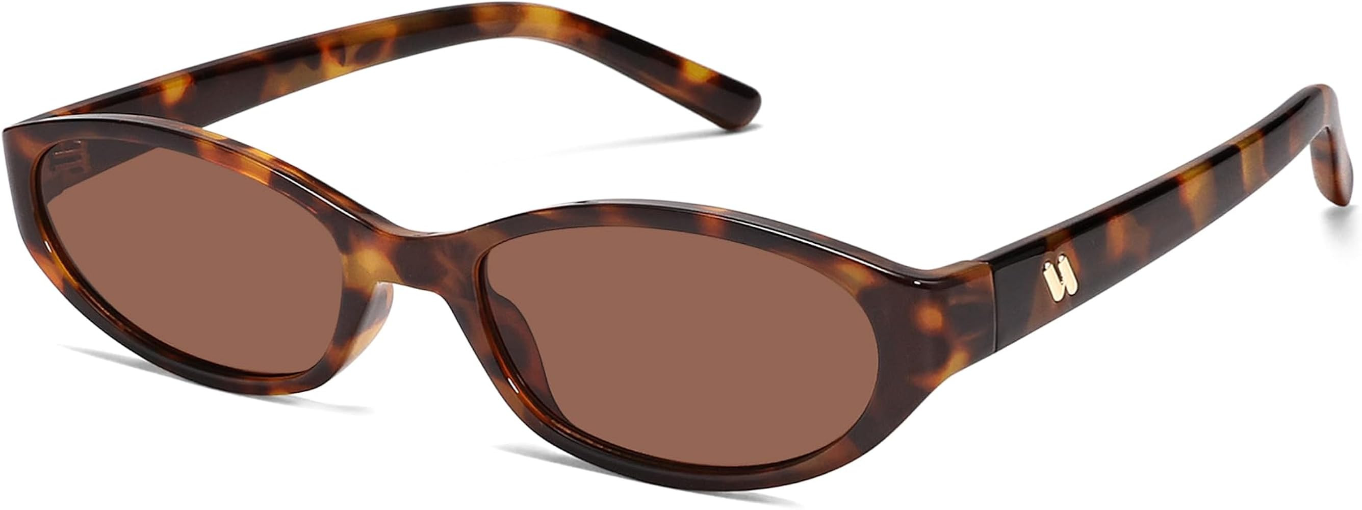 Retro Oval Sunglasses for Women Men Y2k Narrow Cat Eye Sunnies Skinny Shades AR82299 | Amazon (US)