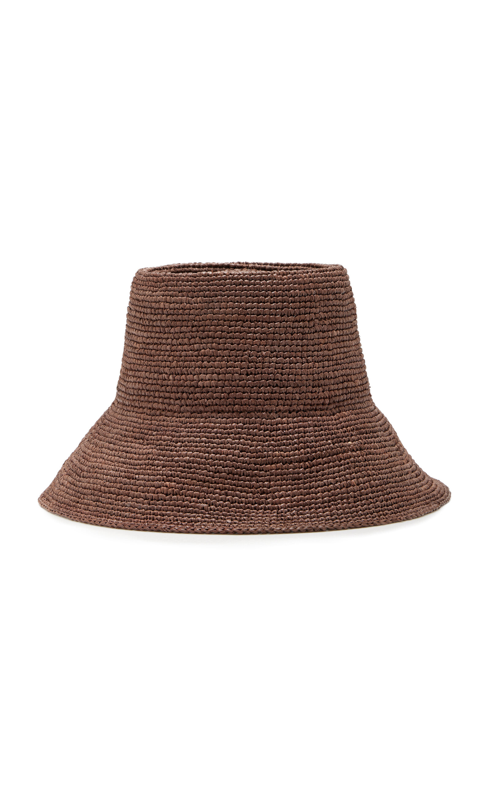 Janessa Leone - Felix Packable Straw Bucket Hat - Brown - S - Moda Operandi | Moda Operandi (Global)