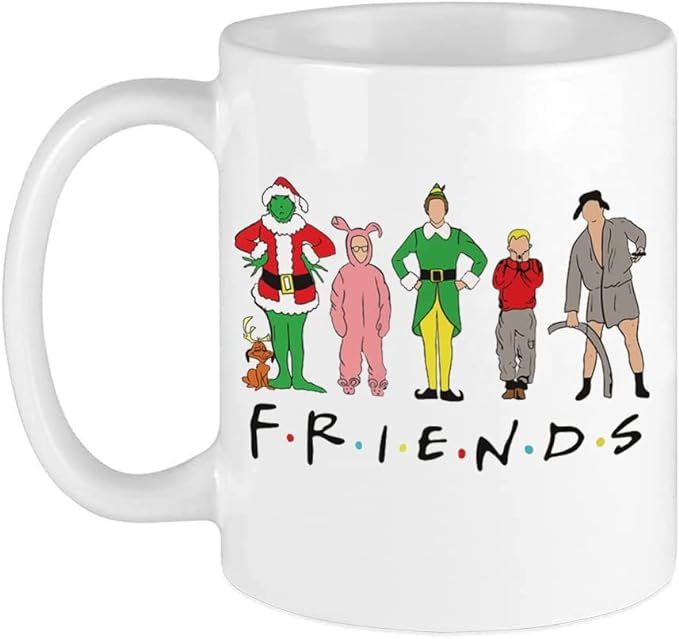 SIYON Frineds Show Coffee Mug, Elf Christmas Movie Watching Mugs Hot Chocolate Cocoa Cups, Vacati... | Amazon (US)