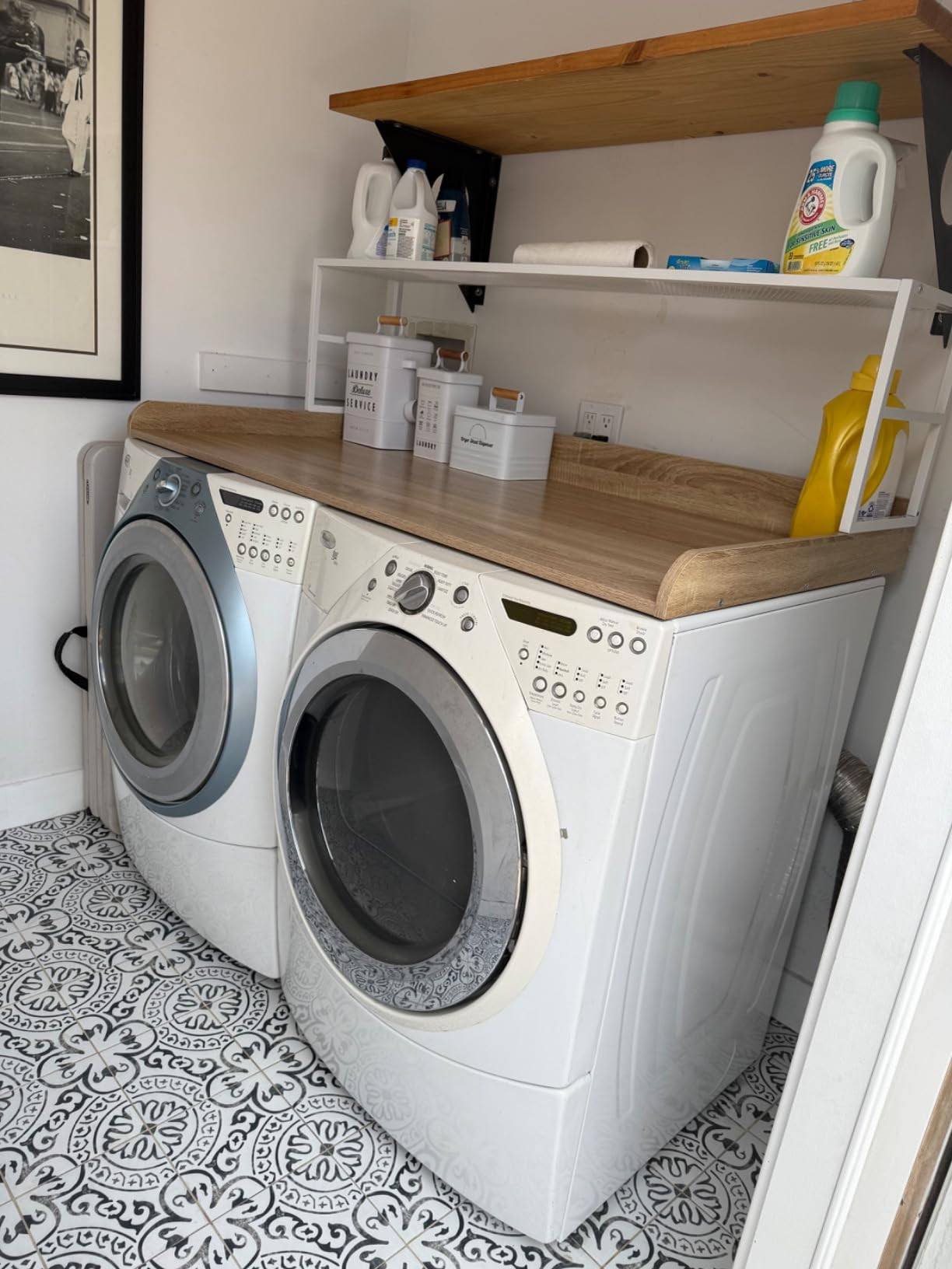 GDLF Washer Dryer Countertop Laundry Countertop with Washer Dryer Shelf, 54" W x27.55 D, Natural ... | Amazon (US)