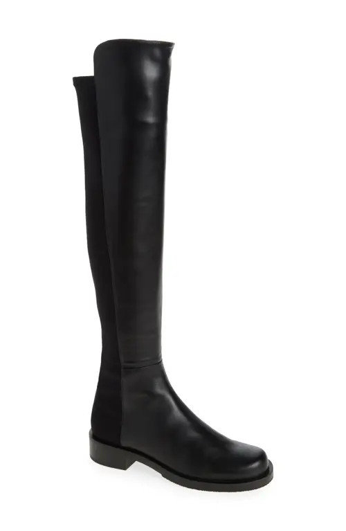 Stuart Weitzman 5050 Bold Over the Knee Boot in Black Suede at Nordstrom, Size 11.5 | Nordstrom