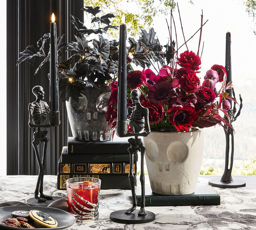 Skeleton Candle Holder | Pottery Barn (US)