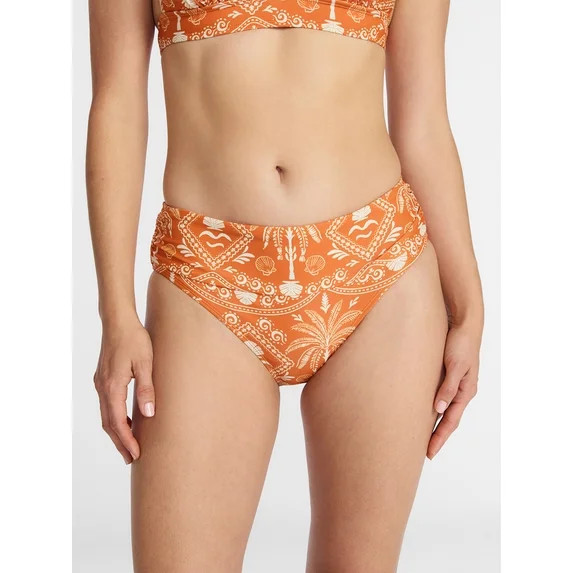 Time and Tru Women's and Women’s Plus Ruched Front Bikini Bottoms, Sizes XS-3X | Walmart (US)