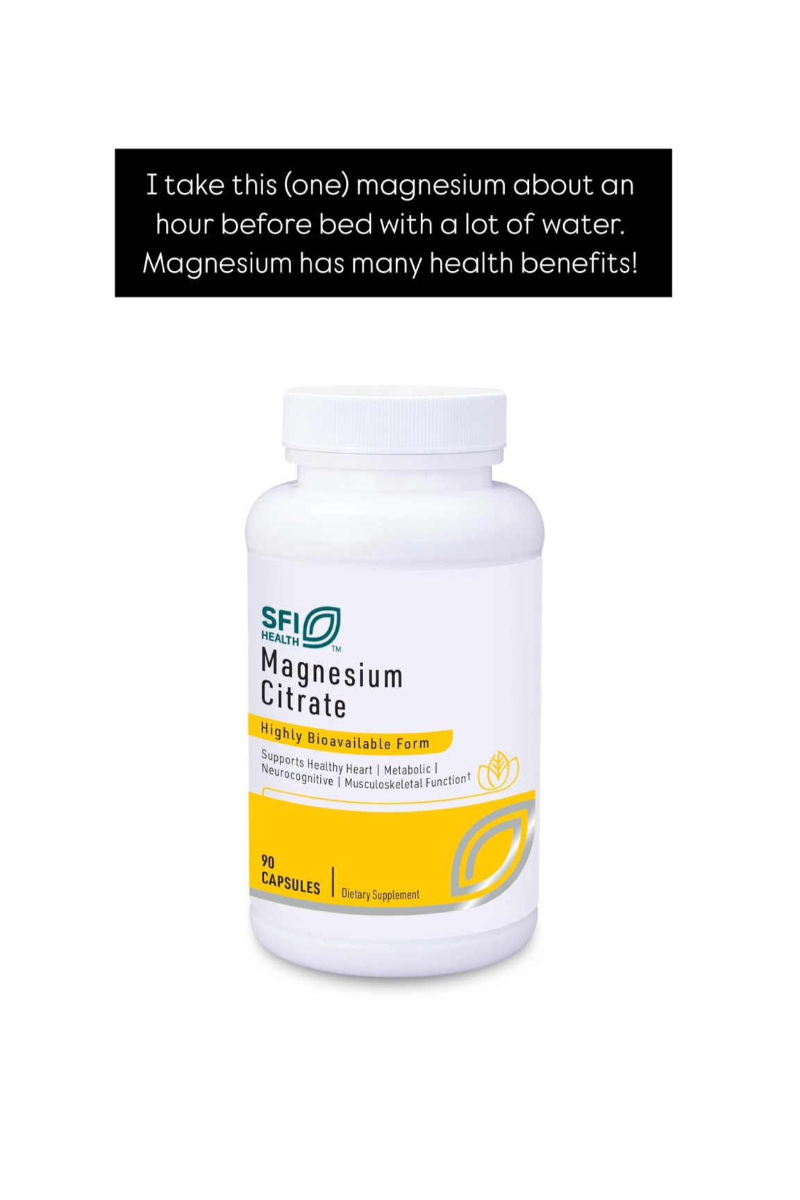 I take this (one) magnesium about an hour before bed with a lot of water. Magnesium has many health benefits!
Wellness 

#LTKHome #LTKBeauty