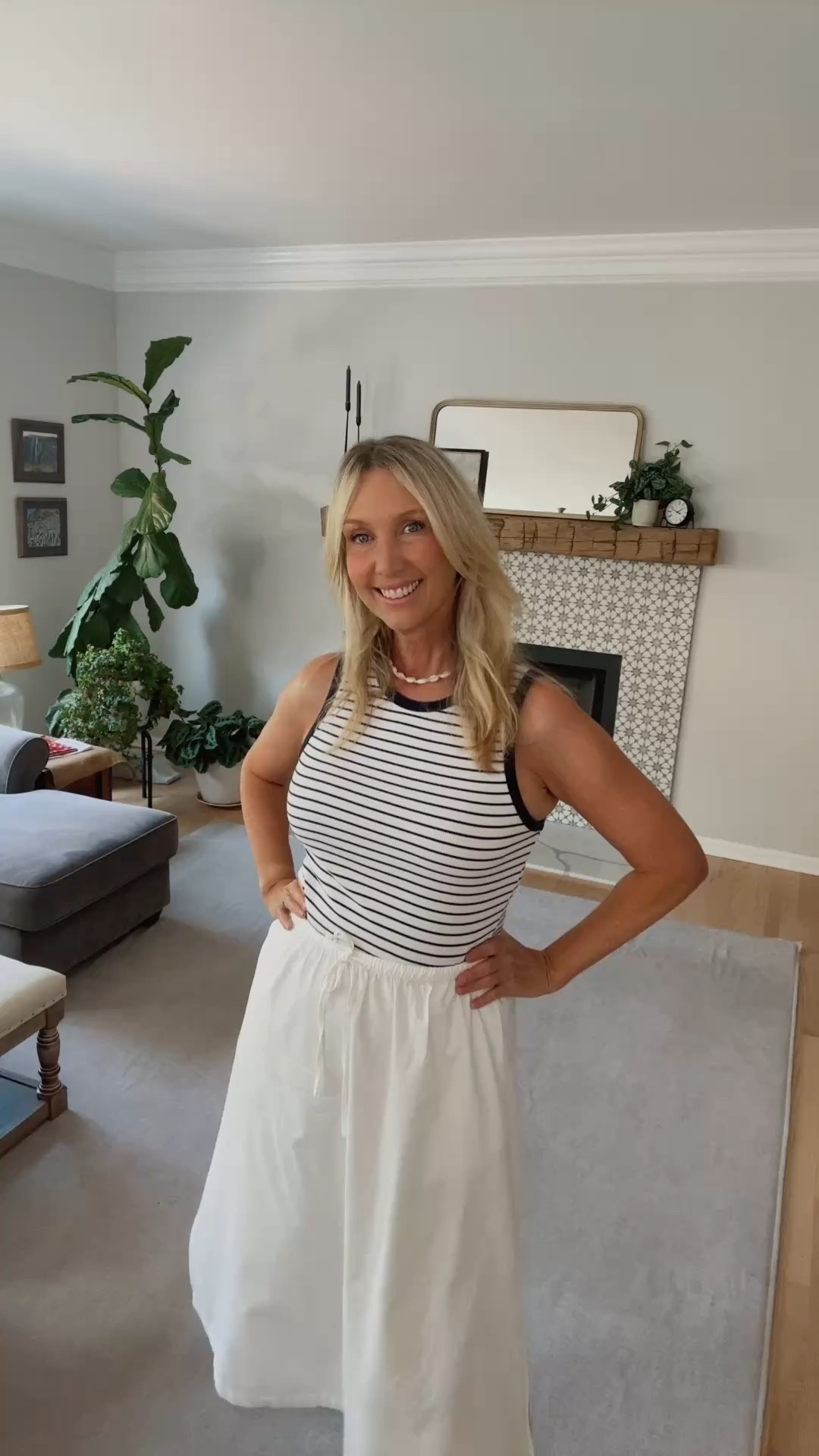 Striped girlfriend tank top curated on LTK