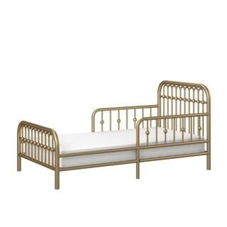 Little Seeds Monarch Hill Ivy Gold Metal Toddler Crib Bed | The Home Depot