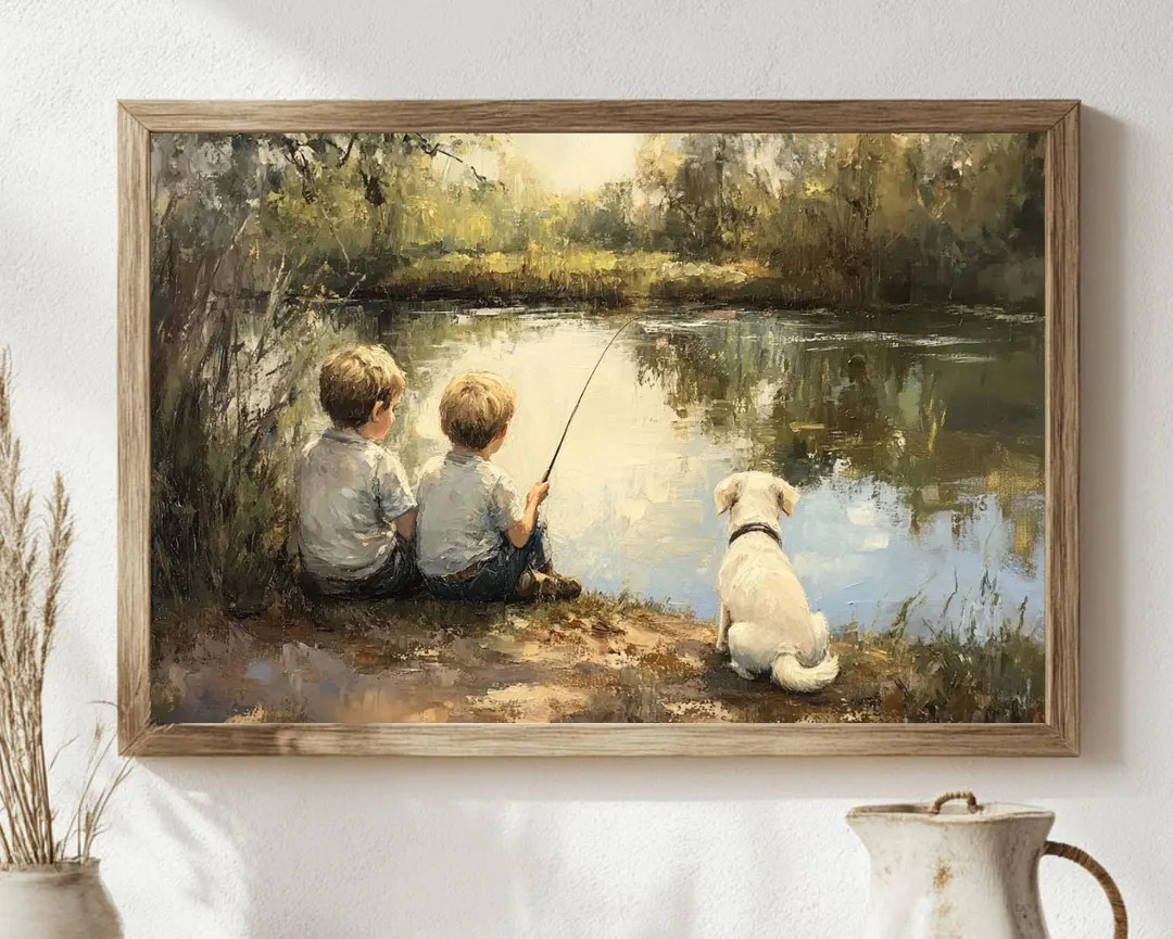 Best Friend's Digital Artwork | Beautiful Vintage Style, Brother's Oil Painting, Digital Download... | Etsy (US)
