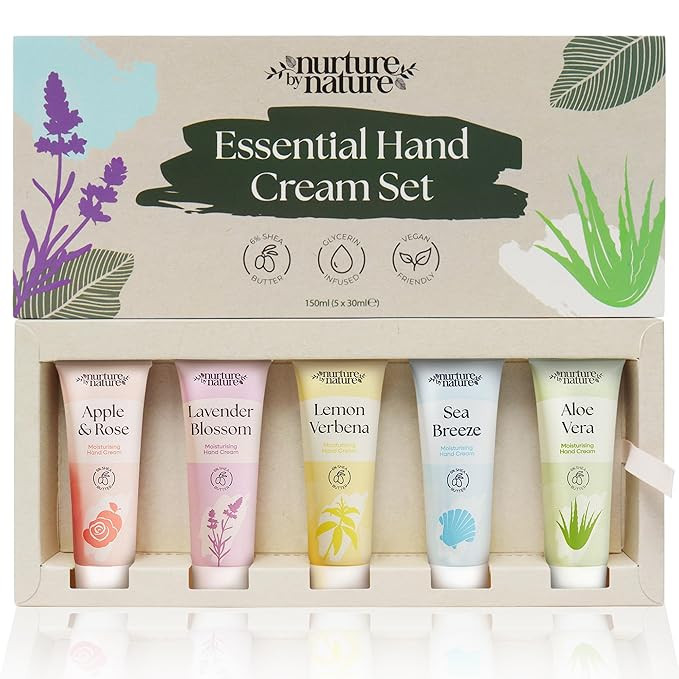 Hand Cream Gift Set from Nurture by Nature, 5pcs, Mothers Day Gifts, Hand Lotion Travel Size, Enr... | Amazon (US)