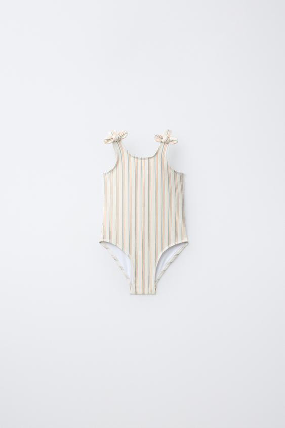 1-6 YEARS/ TEXTURED STRIPE SWIMSUIT | Zara US