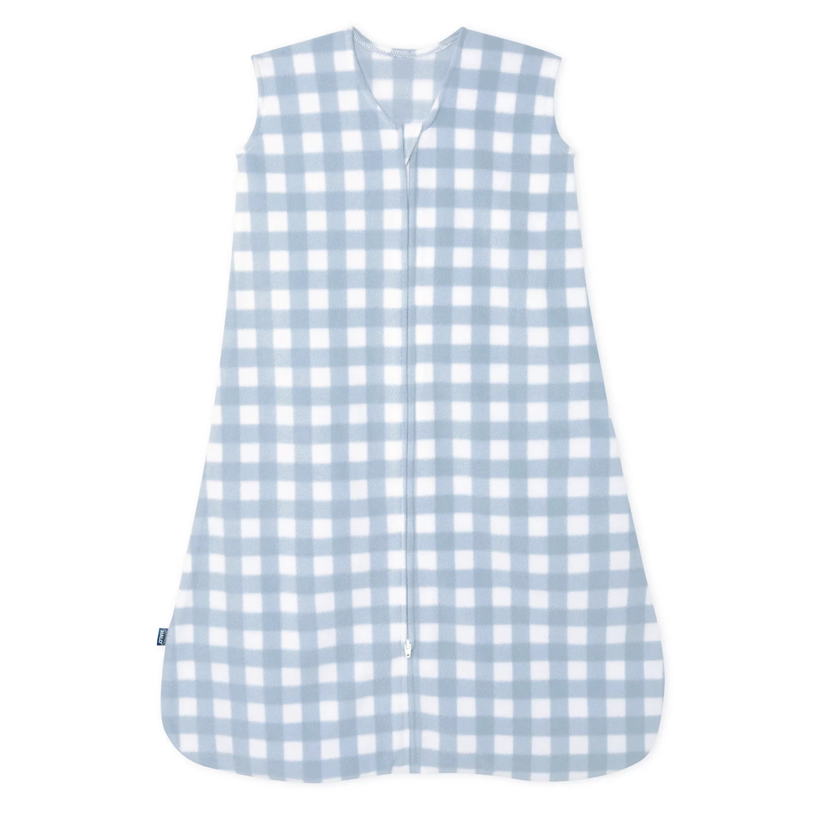 HALO SleepSack Small Micro Fleece Wearable Blanket, Gingham Blue | Kohl's