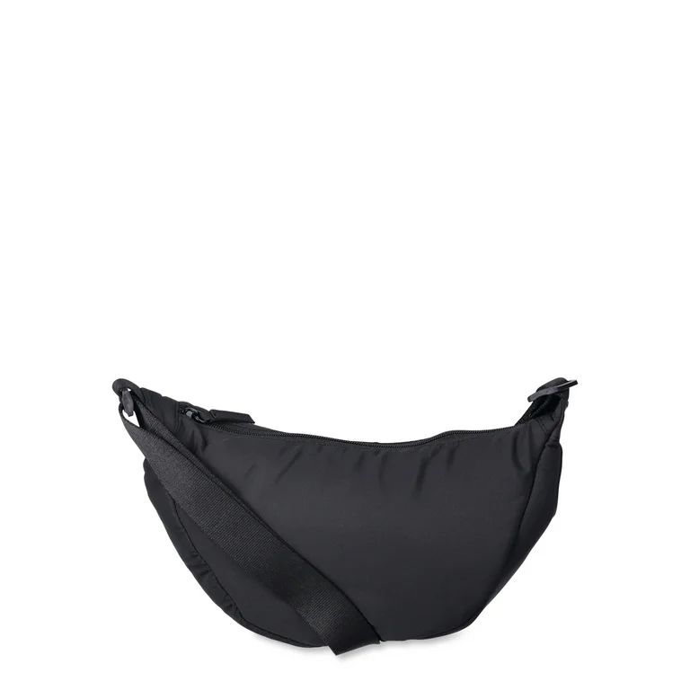 No Boundaries Women's Hands Free Hobo Bag, Black - Walmart.com | Walmart (US)